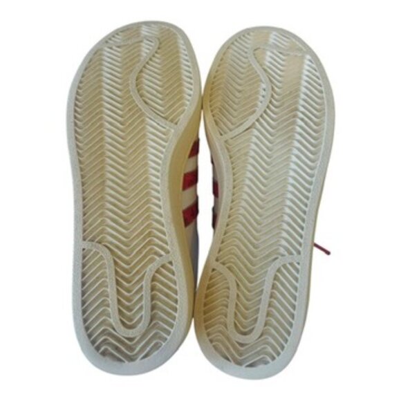 Adidas Campus Women's White pink red Leather shoes sneakers size US 5 Medium fit - Picture 12 of 14